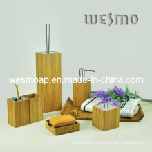 Baño cuadrado de bambú con piezas metálicas (WBB0303A)